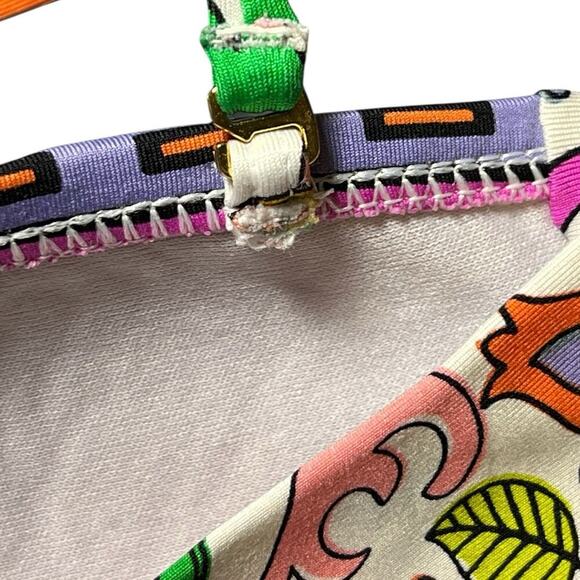 Trina Turk Balboa Bandeau Padded Support Swim Bra Removable Straps Sz 14 Cup C/D - Picture 7 of 7